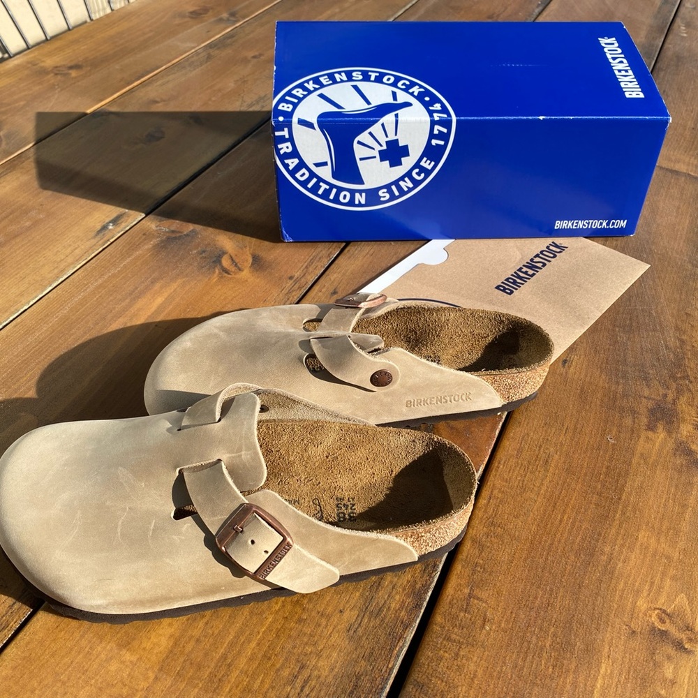 Boston tobacco brown size 38/7.5 regular/wide, original natural kork.